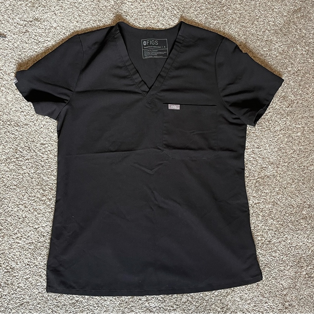 Figs Catalina scrub top in black - size S - in GREAT condition!